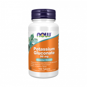 NOW Potassium Gluconate 99 mg, 100 таблеток