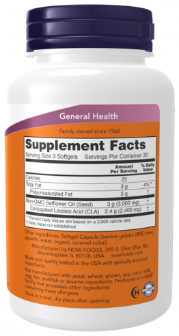 NOW Конъюгированная линолевая кислота (КЛК), 90 капсул