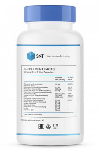 SNT Coenzyme B-Complex, 60 капсул SNT Coenzyme B-Complex, 60 капсул
