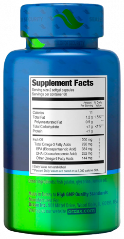 Orzax Fish Oil, 120 капсул Orzax Fish Oil, 120 капсул