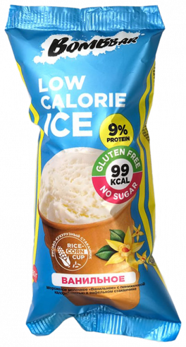 Bombbar Мороженое низкокалорийное в вафельном стаканчике, 80 грамм