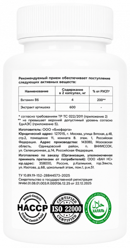 One NS Artichoke, 120 капсул