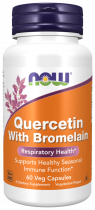 NOW Quercetin With Bromelain, Кверцетин с Бромелайном, 60 капсул