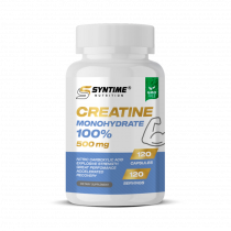 Syntime Nutrition Creatine Monohydrate 100% 500 mg, 120 капсул